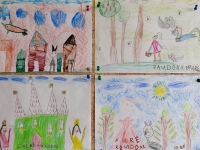 Balandis pakvietė vaikus pažinti formas
