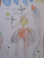 VAIKAI PIEŠIA LIETUVOS KARALIŲ MINDAUGĄ